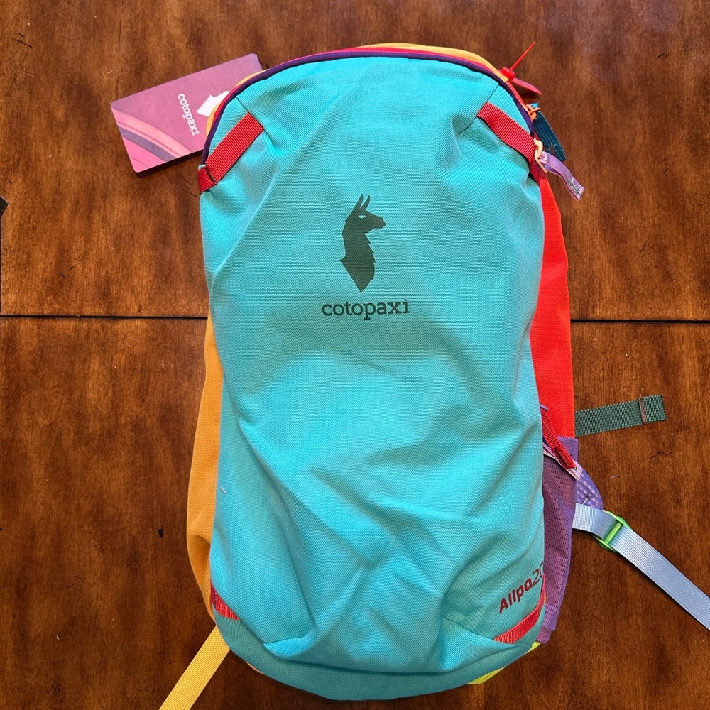 Cotopaxi Allpa 20L Del Día Travel Backpack Teal Red Multi NWT Authentic